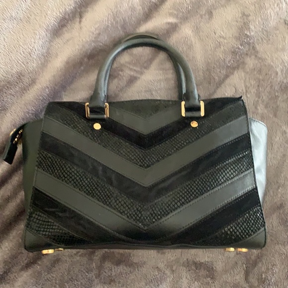 Michael Kors Black Leather and Suede Handbag - Picture 6 of 6